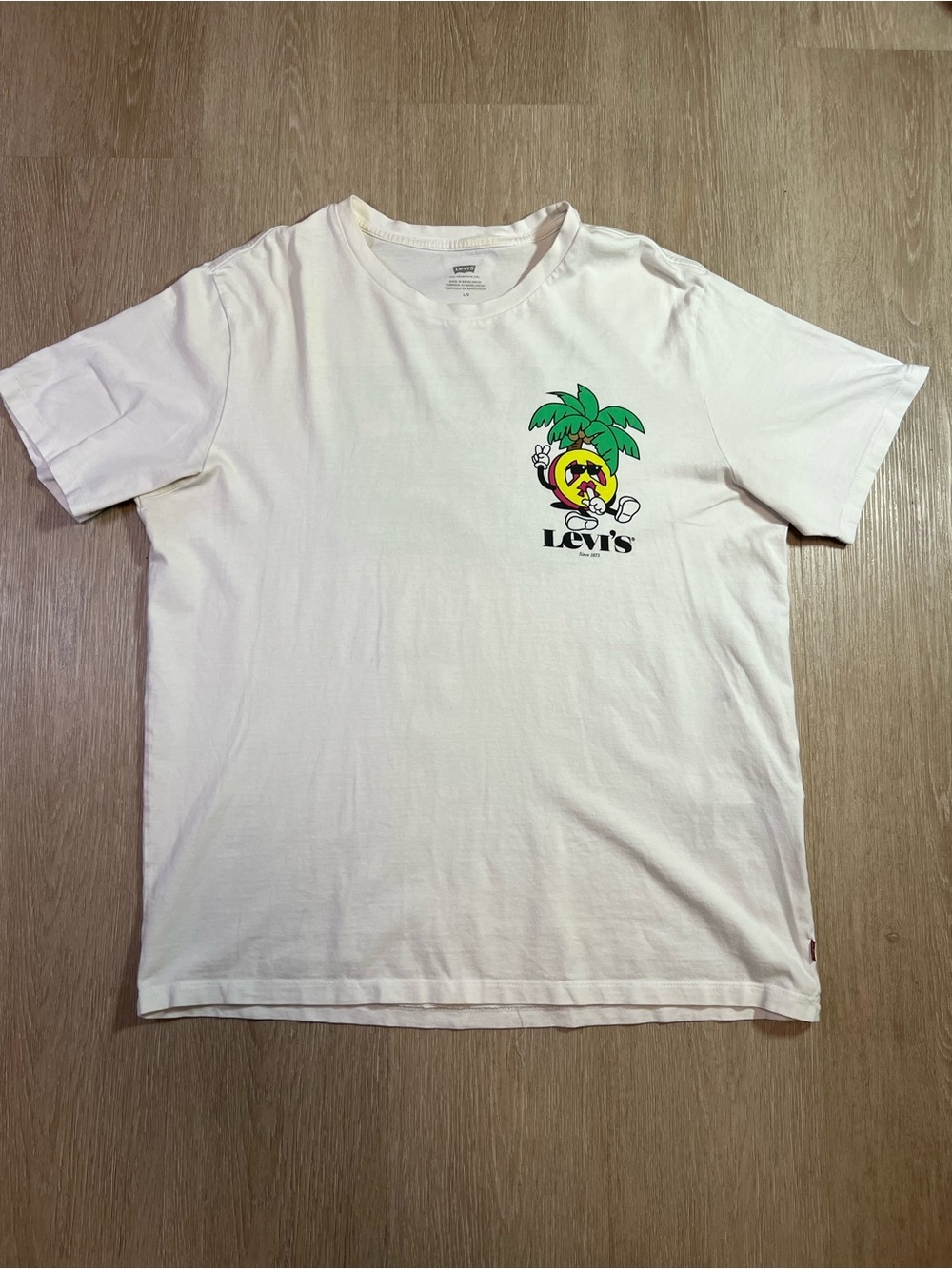 Levi's A Little Peace and Quiet Short-Sleeve Tee with Palm Tree & Smiley Graphic